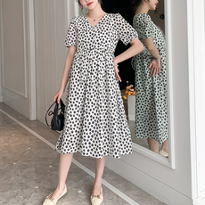 ALL NINE A-Hope孕婦花朵短袖連身裙