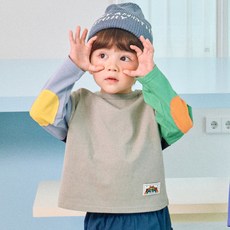 First Blue 兒童撞色T恤