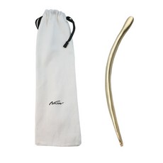 羅進 手工鍛造黃銅刮痧棒 長曲線型 NJ888, 單一顏色, 1個