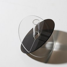 Black Tree 北歐壓克力圓形花瓶, 雙色黑