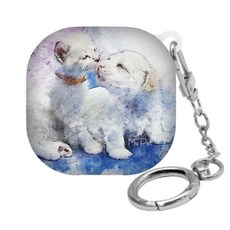 엠투스토어 마이 펫 감성 갤럭시 버즈 라이브 / 프로 / 버즈2 하드 케이스, 뽀뽀