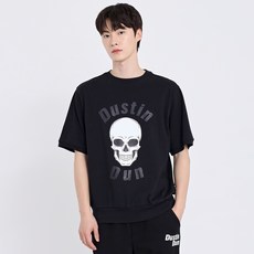 더스틴던 남녀공용 해골 나염 통기성 반팔 티셔츠 DB2TSU111
