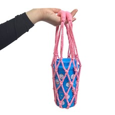 뷰레이터닷컴 블리셔 메쉬 물병가방, 1개, 핑크