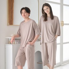 Mabam 兒童學生透氣圓領七分袖上下套裝