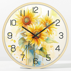 Marchenmond 靜音掛鐘 30.5cm, 向日葵 Best03