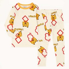 Molly Mel Friends Baby's Square Square Cheetah 室內上裝和下裝套裝