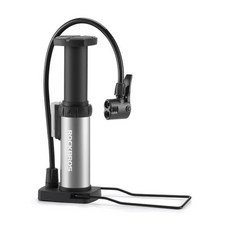 ROCKBROS 洛克兄弟 便攜式迷你腳踏自行車打氣筒 4522L, 1個, 4522LS(銀色)