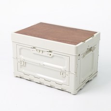 Joeun Living 折疊盒 + 頂木桌套組, 白色, 1組