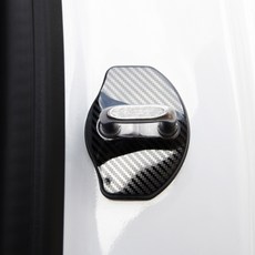 TPARTS 車門鉸鏈碳纖維風格保護蓋 4件組, 特斯拉 Model 3 / Y, 碳纖維圖案