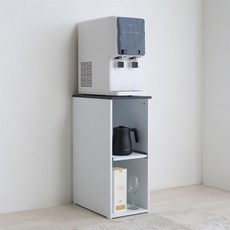 제우스가구 국내제작 마지 DIY 정수기 틈새 수납장, 블랙화이트