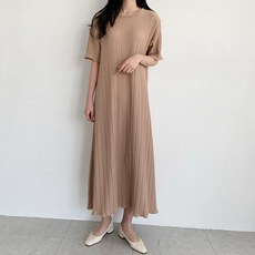 보리맘 에이 플리츠 A라인 롱 원피스 오피스 임부복 a18
