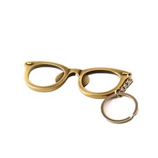 攜帶式眼鏡造型開瓶器鑰匙圈, 金子, 1個