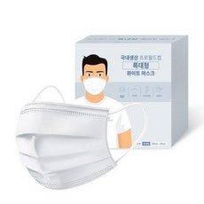 Pro World Cup 特大號成人白色口罩, 白色, 100個, 1盒