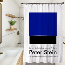 에어 코발트 블루 샤워커튼 TYPE 04 165 x 180 cm, 1개