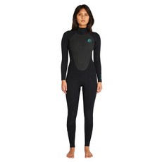 O'NEILL 女款Focus背側拉鍊式潛水衣 42142 BZ SEALED FULL 4/3mm A05, 黑色