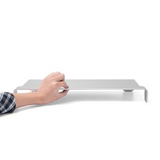 바톤즈 알루미늄 노트북 받침대 BA-8S, 실버, 1개