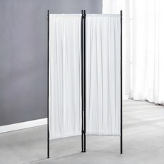 Interior Partition 居家摺疊移動式兩片屏風, 白色
