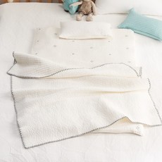 星星刺繡午睡墊子, 象牙白