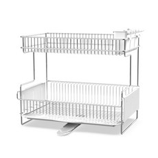 INOKHA 碗盤瀝水架, 白色, 1個