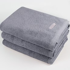 송월타월 컴포트 그라운드 바스타올 450g 30수 면사, 그레이, 3개