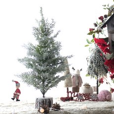 迷你聖誕樹, 扁柏雪花聖誕樹(白色+綠色)