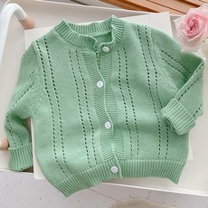 JOY MULTI 嬰兒孔洞設計針織開襟外套