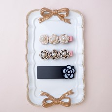 MerciBand 女童用黑白玫瑰抓夾2款 + BB夾組