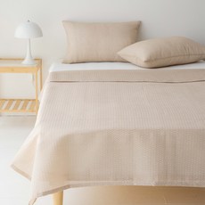 uterus 泡泡紗單層被, 燕麥米色