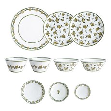 Twig NEWYORK Heritage Daisy Chain 雙人居家餐具10件組, 混合色, 10種, 1套