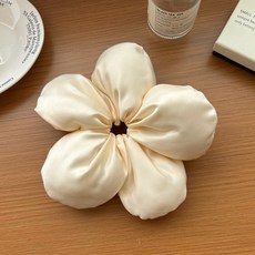 소리달 타나 꽃모양 새틴 리본 걸코어룩 헤어슈슈 머리끈