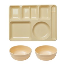 餐盤達人 兒童韓式餐盤 + 韓式碗 2p 套組, 香草冰淇淋, 1套