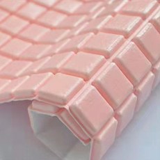 PEONIST 格紋隔熱泡棉磚, 粉紅色, 10個