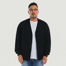 FIVEXLARGE 男士寬鬆版 Bene 羅紋開襟衫