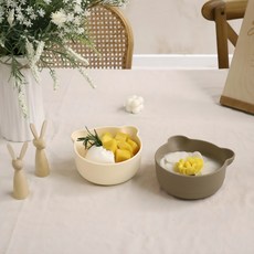 Attihome Petite Foret 熊熊點心碗(L) 2入組, 1組, 黃油、巧克力