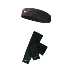 나이키 러닝패키지 헤어밴드 + 슬리브 양팔세트, 블랙, 1개
