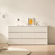 베이지메이트 리네아 서랍장 와이드 3단 9칸 방문설치, 화이트, 9개