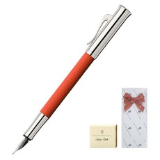 GRAF VON FABER-CASTELL Girocheburn Orange Exhain Pen +墨盒 +禮品盒套組, 橘子, EF