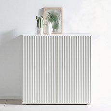 우아미 가구 미르 템바보드 다용도 수납장 800 방문설치, 화이트