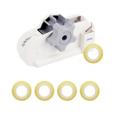 MOTEX 迷你膠帶台+膠帶 5入, 白色, 1組