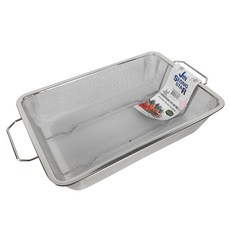 Jin Seong Star 不鏽鋼方形雙耳瀝水籃 A型細網, 1個, 單色