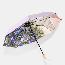 선빛 라든 플라워 햇빛 차단 수채화 파스텔 양산