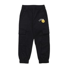 LaughingChild 兒童梭織工裝束口褲