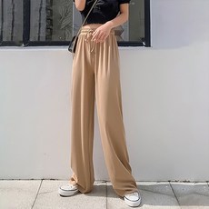 Goodif 女款彩色鬆緊帶直筒舒適運動褲