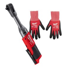 12V FUEL長臂衝擊棘輪扳手 9.5mm Bare Tool M12 FIR38LR(M12 FIR38LR-0)+Milwaukee手套 M 48-22-89, 1套