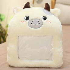 동물얼굴 투명창 손주머니 손담요 JNH871, 카우