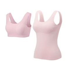 soleil 青少年用無縫線無鋼圈裸感內衣 學生U型胸罩 + U型罩杯式背心