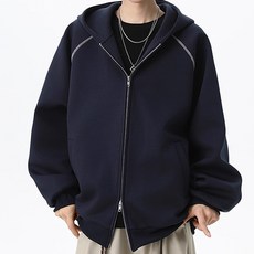 德普羅商務 男士落肩拉鍊連帽外套