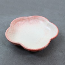 Dalsogum 韓國製 櫻花阿芙佳朵優格甜點碗 大, 白色 + 粉紅色, 1個