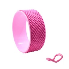 高強度瑜伽輪+粉色瑜伽圈套組L01, 粉色的