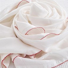 庫梅爾 滑順豐基人造絲單人薄被, 紅色